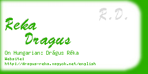 reka dragus business card
